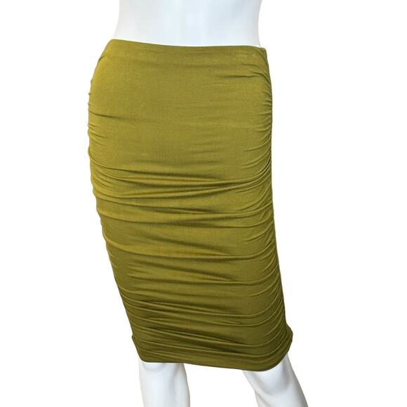 New ~ HALOGEN ~Ruched Jersey Pencil Skirt Size XXS - Picture 3 of 9